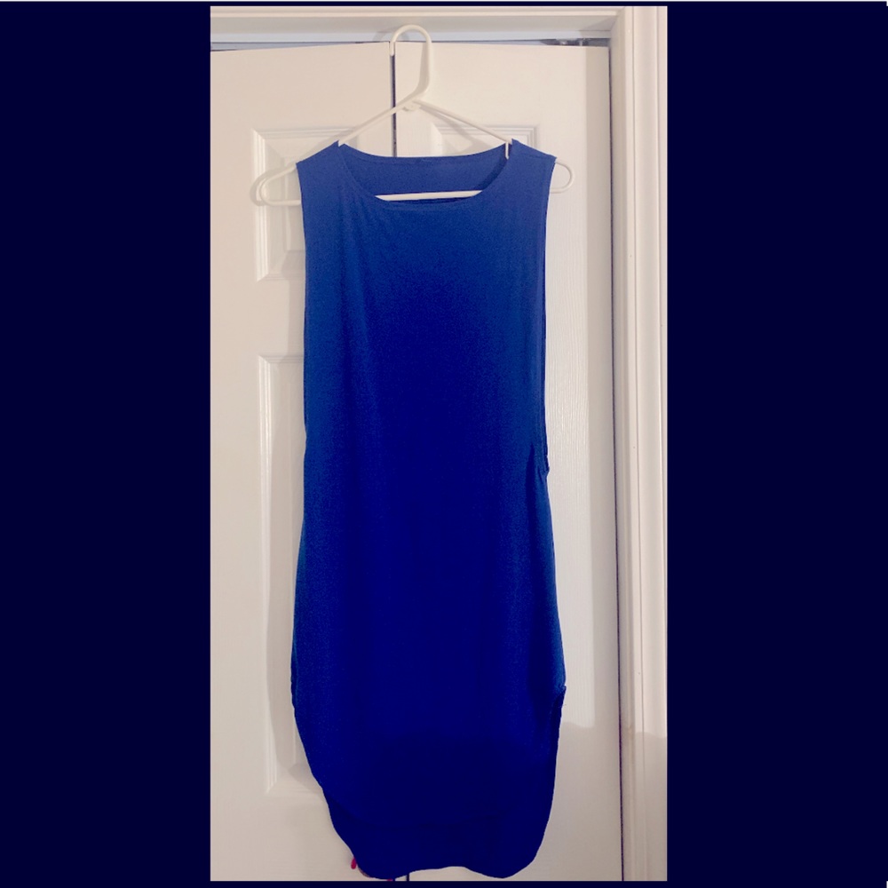 Sexy simple blue dress